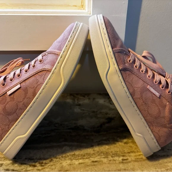Coach Carnation/Chalk Canvas Sneakers - Picture 4 of 5
